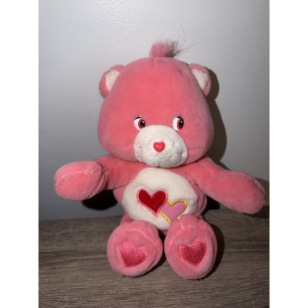 Care Bears Love A Lot Bear 11" Plush Animal Squeeze Hugging Arm No Sound